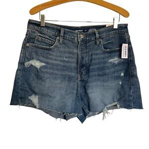 NWT Old Navy Higher High Rise Sky-Hi A-Line 3” Denim Cut Off Jean Shorts Size 14